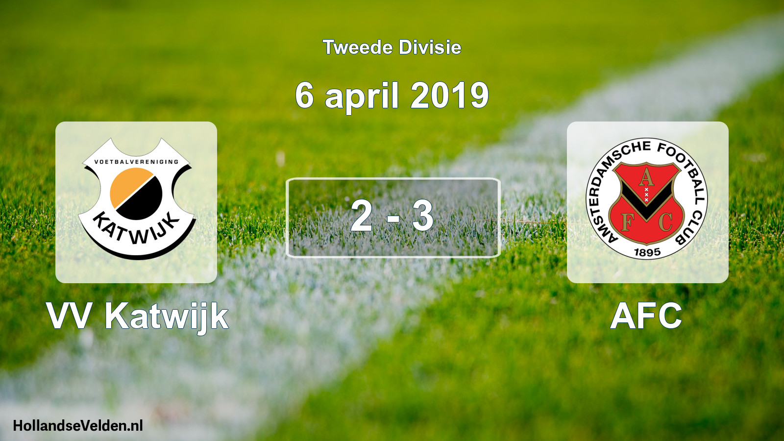 Gespeelde wedstrijd: VV Katwijk - AFC 2 - 3 (6 april 2019)