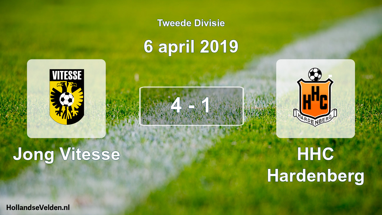 Gespeelde wedstrijd: Jong Vitesse - HHC Hardenberg 4 - 1 (6 april 2019)