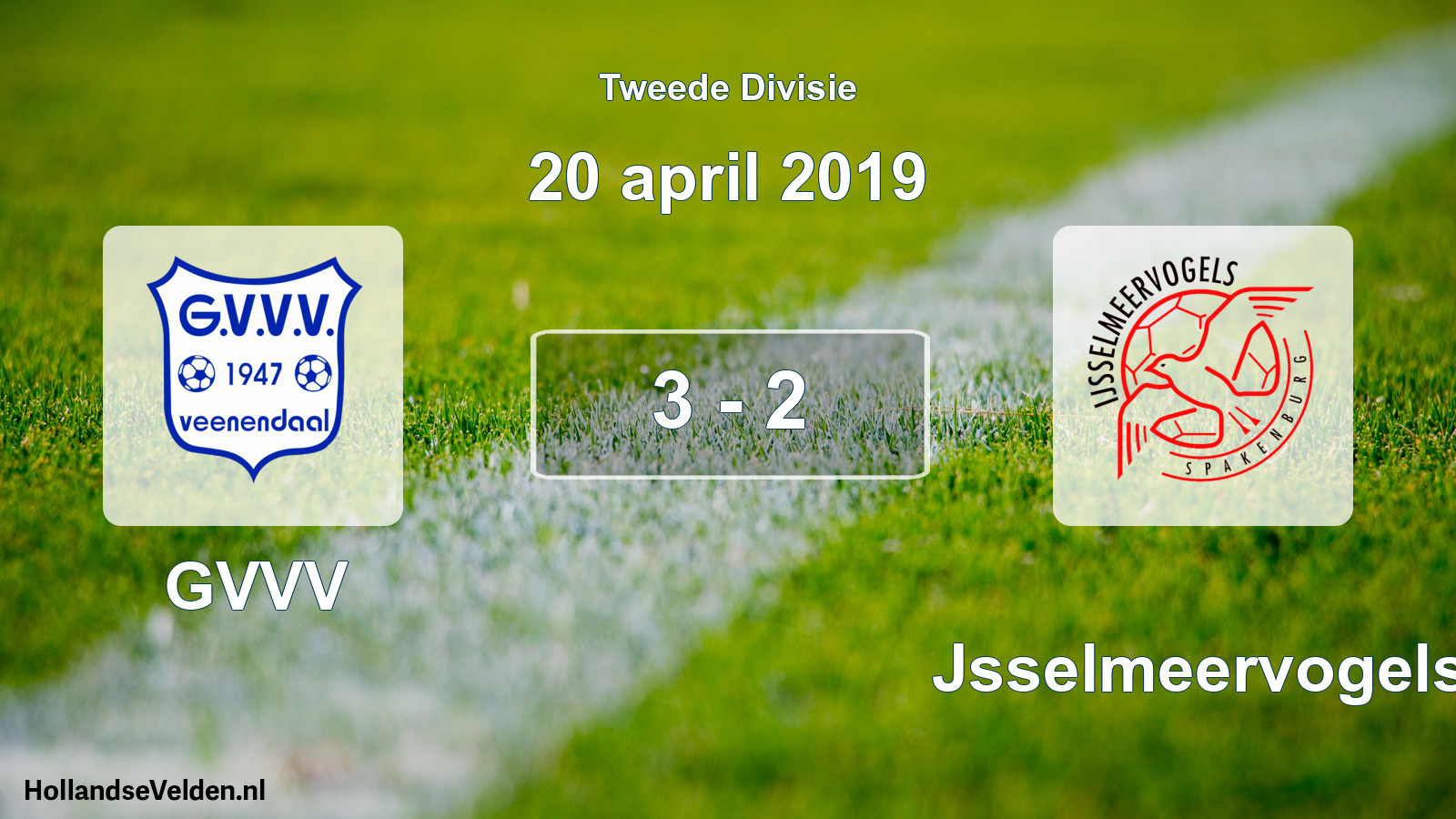 Gespeelde wedstrijd: GVVV - IJsselmeervogels 3 - 2 (20 april 2019)