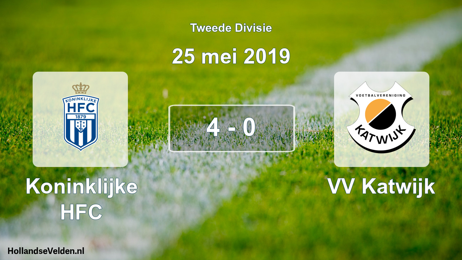 Gespeelde wedstrijd: Koninklijke HFC - VV Katwijk 4 - 0 (25 mei 2019)