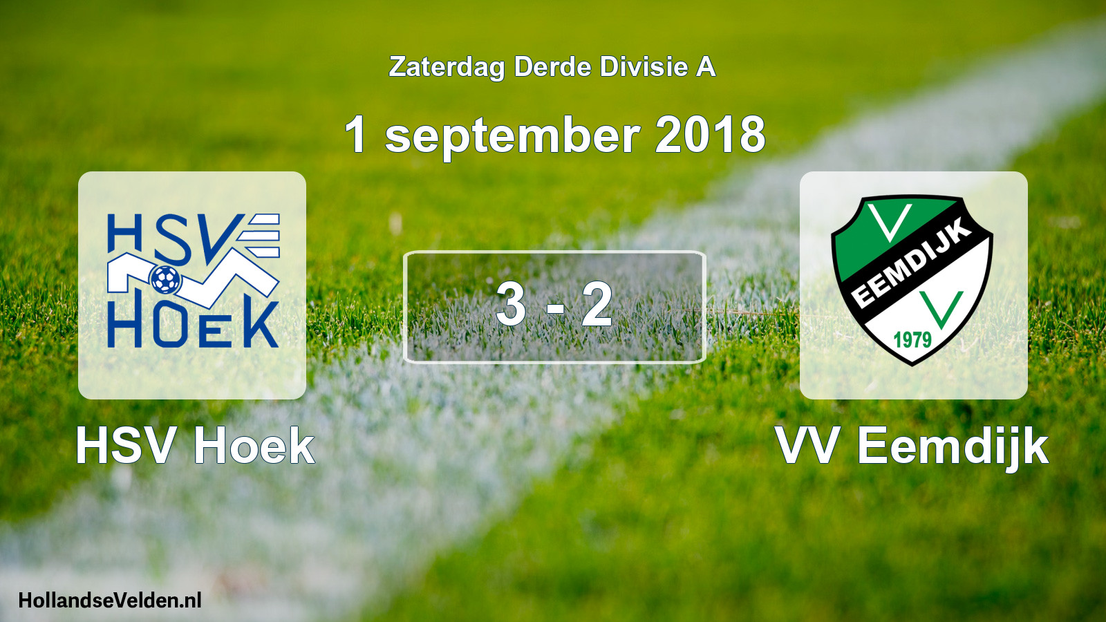 Gespeelde wedstrijd: HSV Hoek - VV Eemdijk 3 - 2 (1 september 2018)
