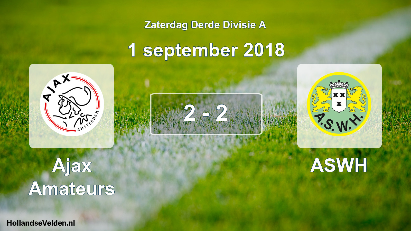 Gespeelde wedstrijd: Ajax Amateurs - ASWH 2 - 2 (1 september 2018)
