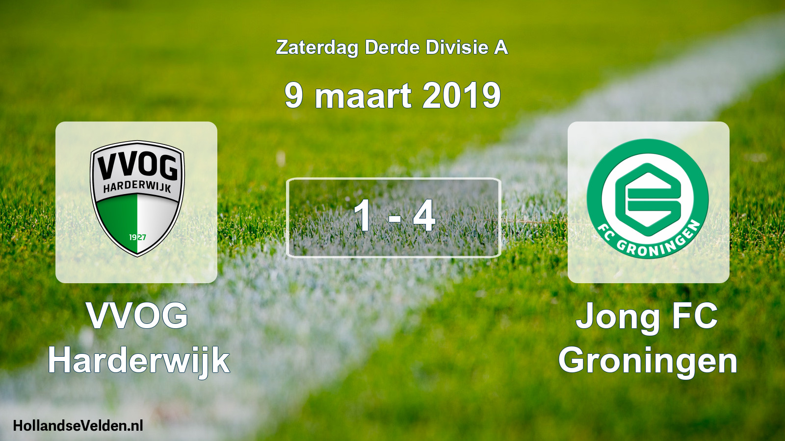 Gespeelde wedstrijd: VVOG Harderwijk - Jong FC Groningen 1 - 4 (9 maart 2019)