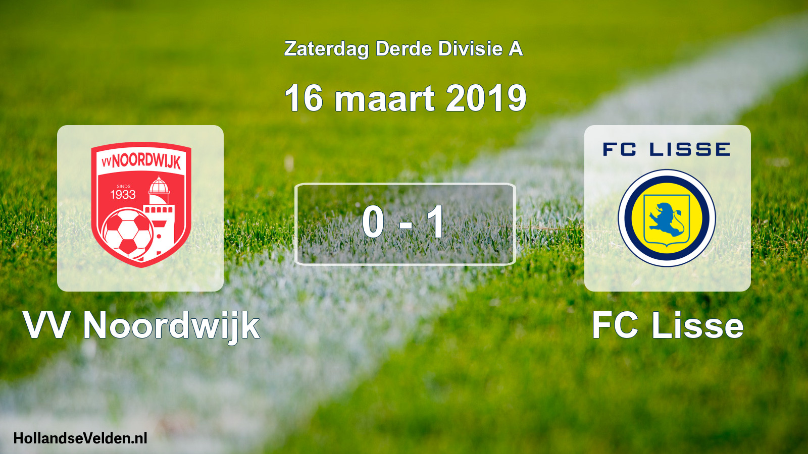 Gespeelde wedstrijd: VV Noordwijk - FC Lisse 0 - 1 (16 maart 2019)