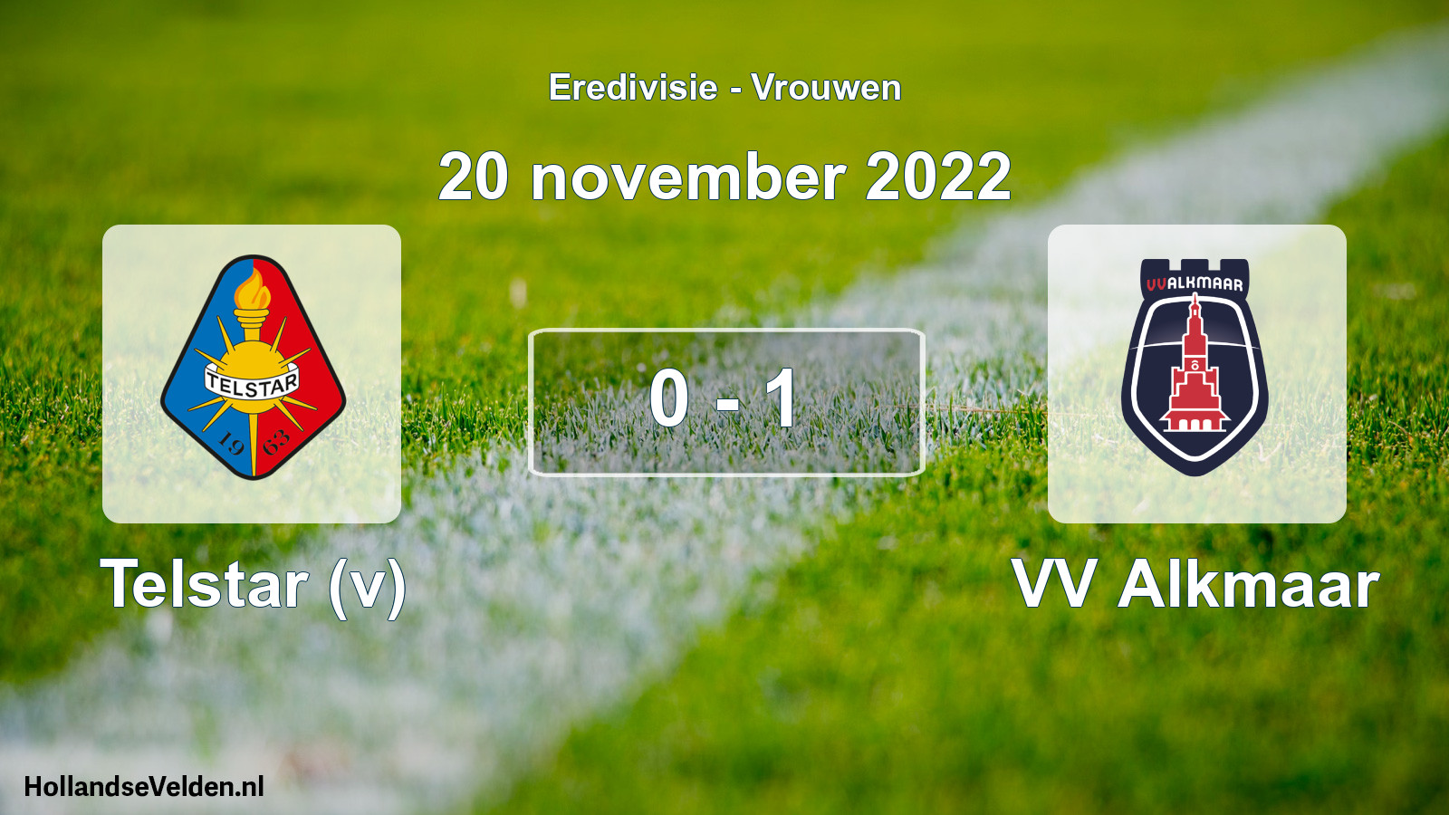 Gespeelde wedstrijd: Telstar (v) - VV Alkmaar 0 - 1 (20 november 2022)