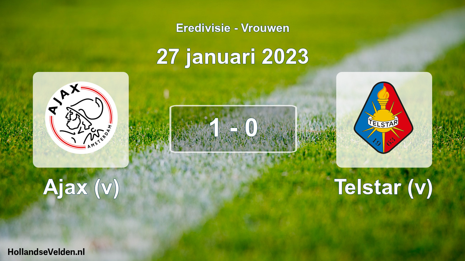 Gespeelde wedstrijd: Ajax (v) - Telstar (v) 1 - 0 (27 januari 2023)