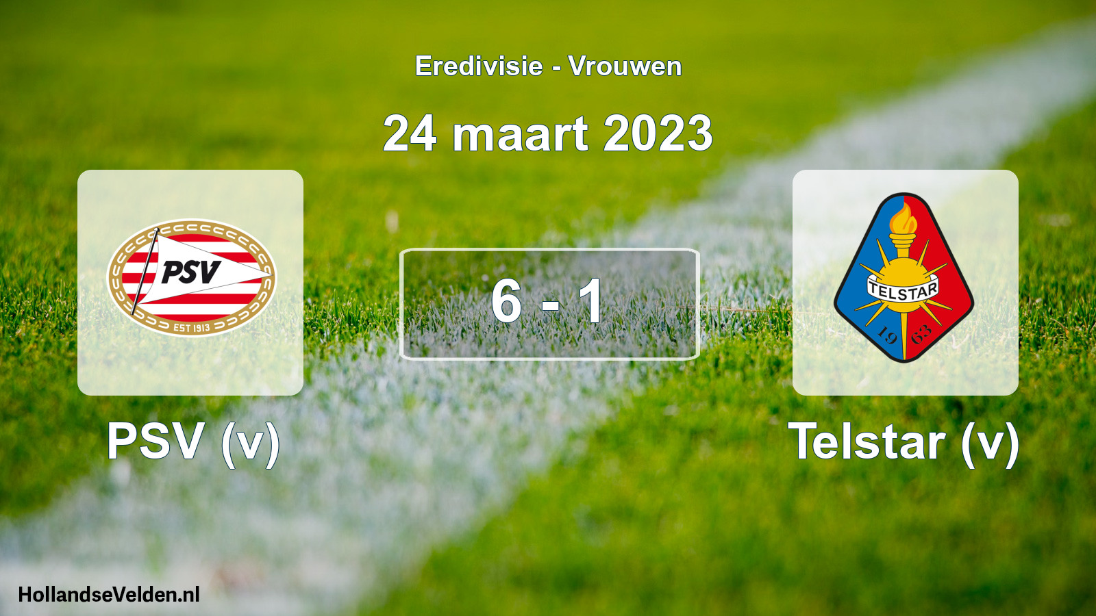 Gespeelde wedstrijd: PSV (v) - Telstar (v) 6 - 1 (24 maart 2023)