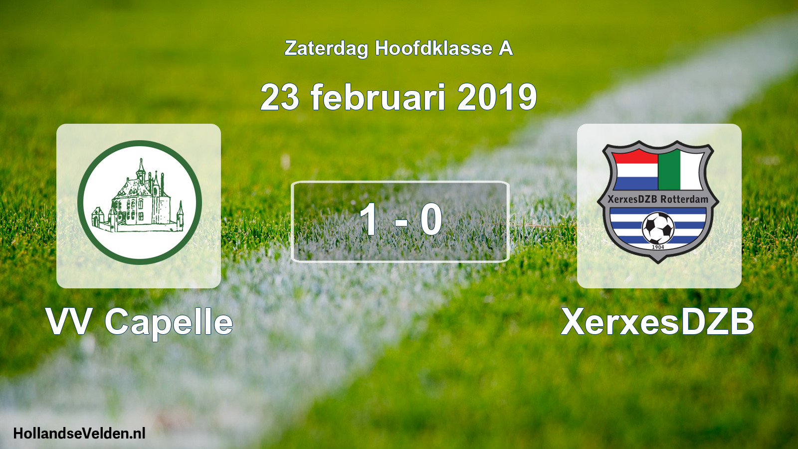 Gespeelde wedstrijd: VV Capelle - XerxesDZB 1 - 0 (23 februari 2019)