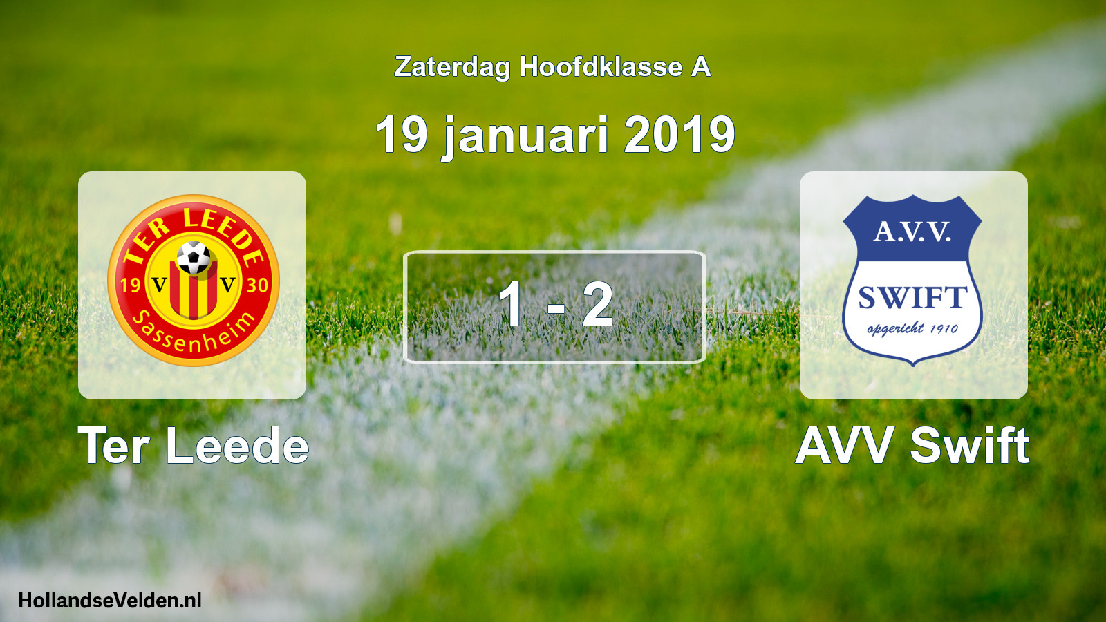 Gespeelde wedstrijd: Ter Leede - AVV Swift 1 - 2 (19 januari 2019)