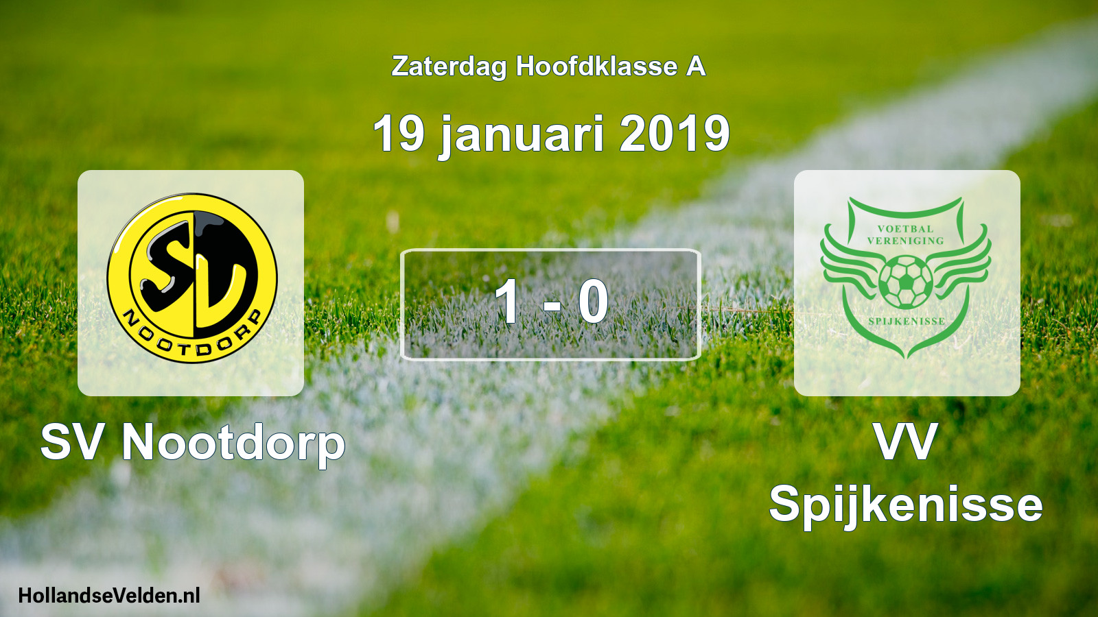 Gespeelde wedstrijd: SV Nootdorp - VV Spijkenisse 1 - 0 (19 januari 2019)