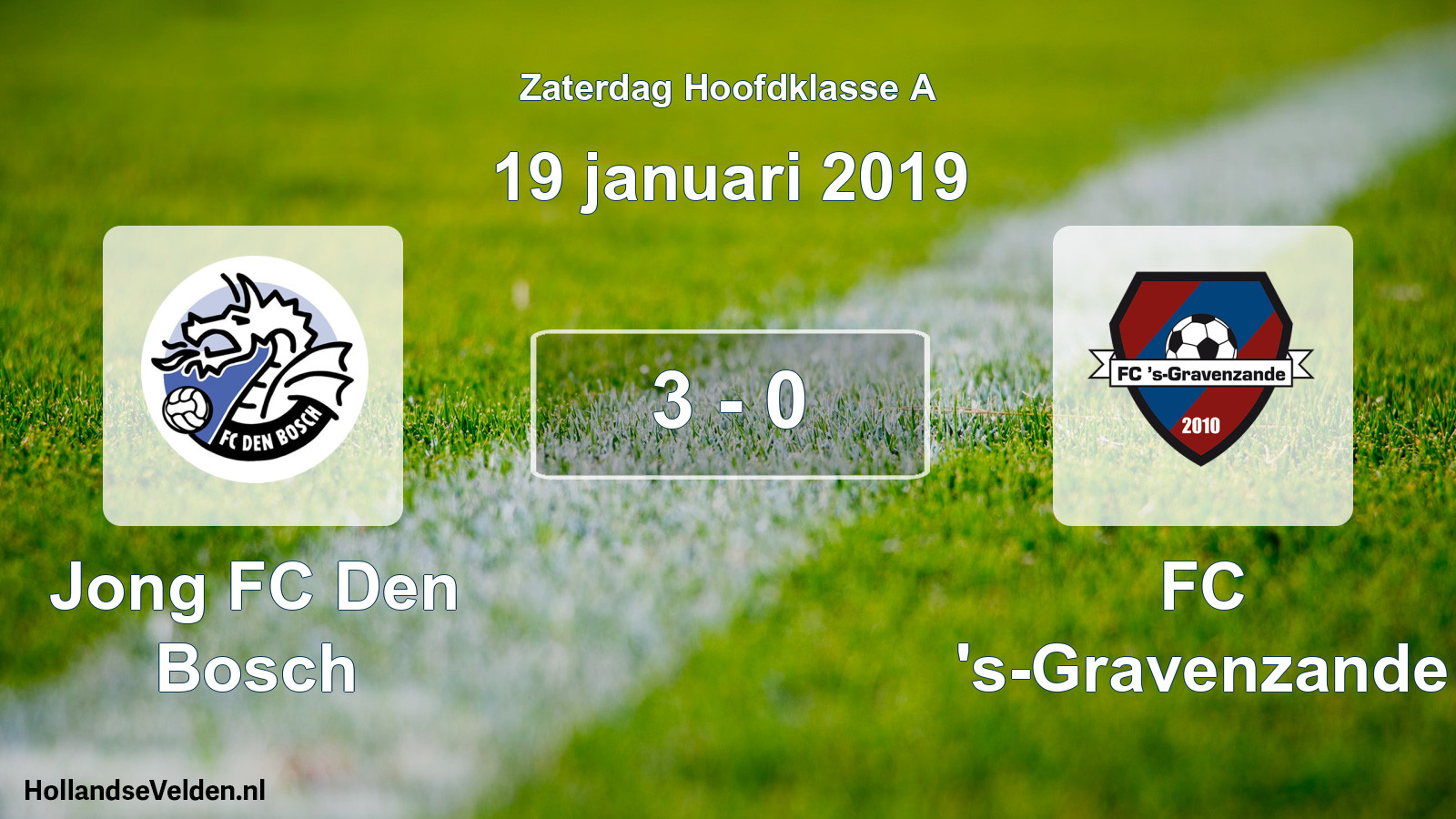 Gespeelde wedstrijd: Jong FC Den Bosch - FC 's-Gravenzande 3 - 0 (19 januari 2019)