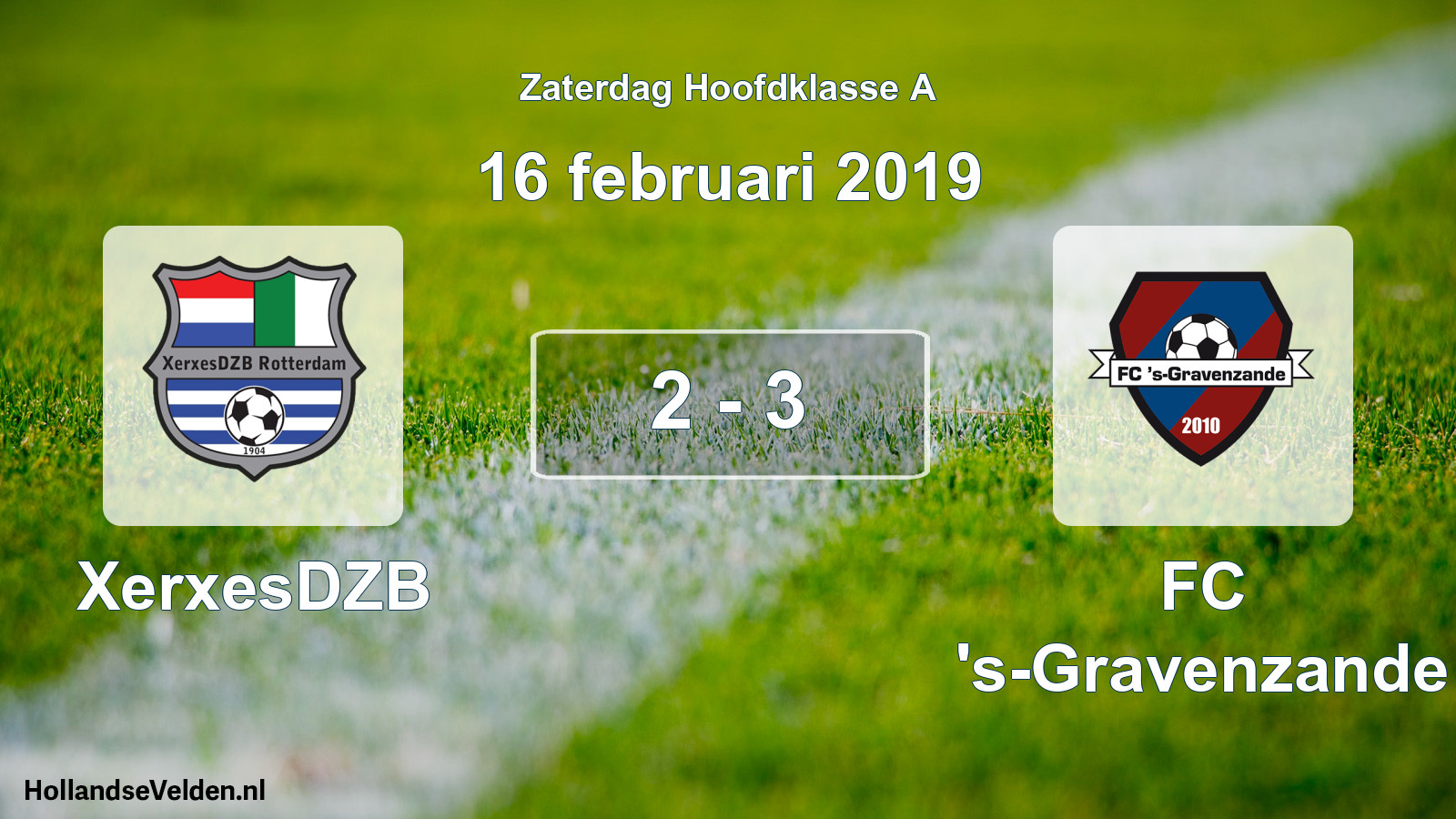 Total number of matches played: XerxesDZB - FC 's-Gravenzande 2 - 3 (16 February 2019)