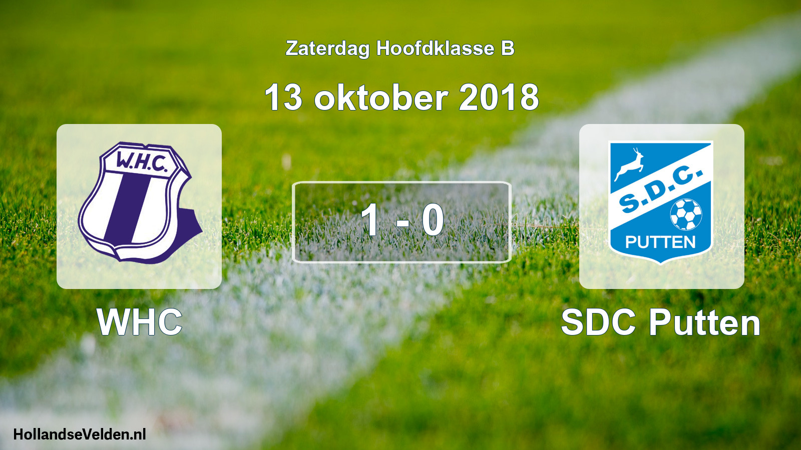 Gespeelde wedstrijd: WHC - SDC Putten 1 - 0 (13 oktober 2018)