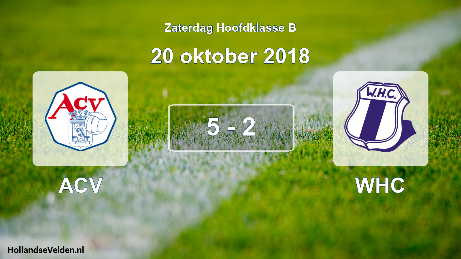 Gespeelde wedstrijd: ACV - WHC 5 - 2 (20 oktober 2018)