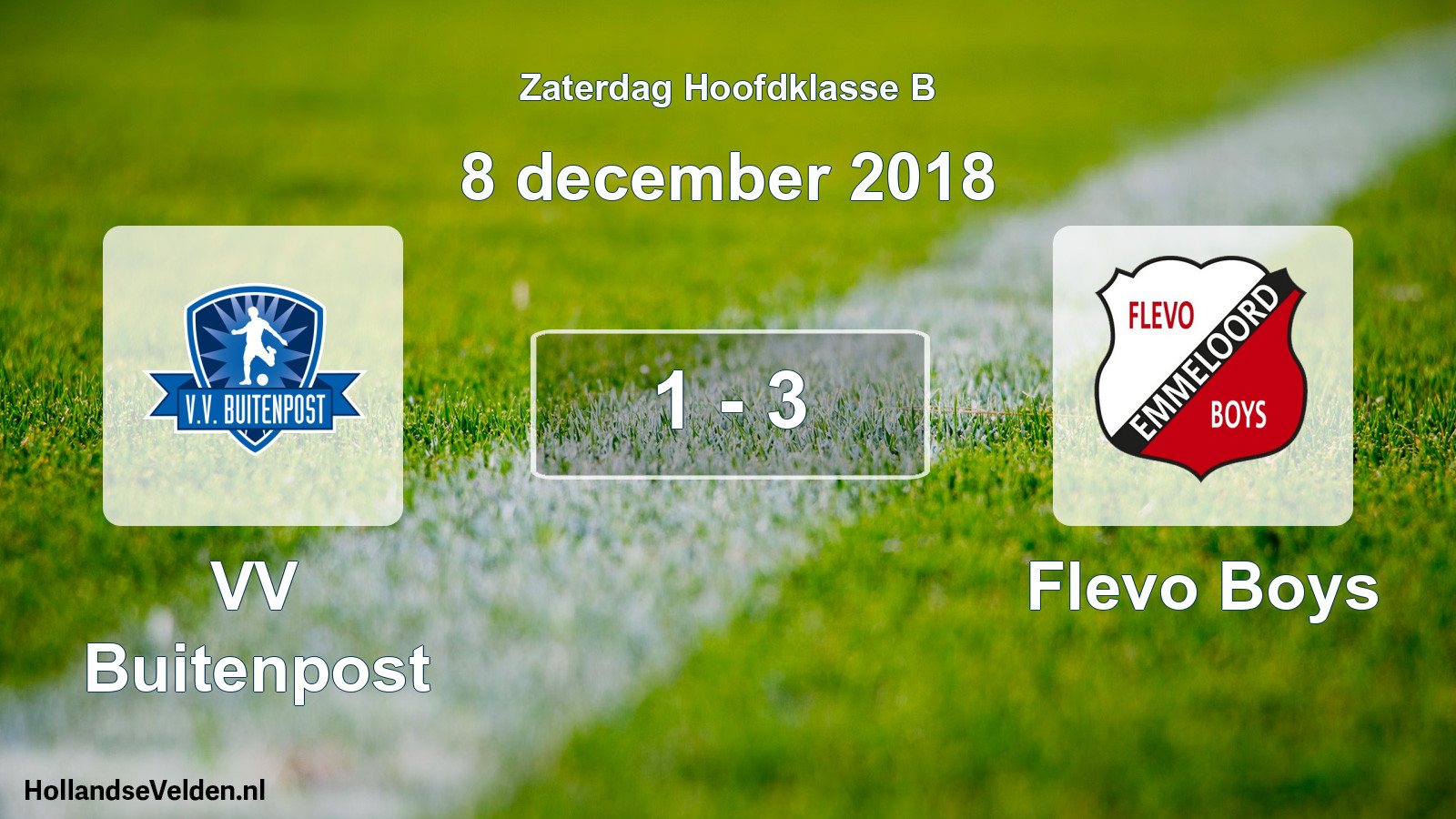 Gespeelde wedstrijd: VV Buitenpost - Flevo Boys 1 - 3 (8 december 2018)