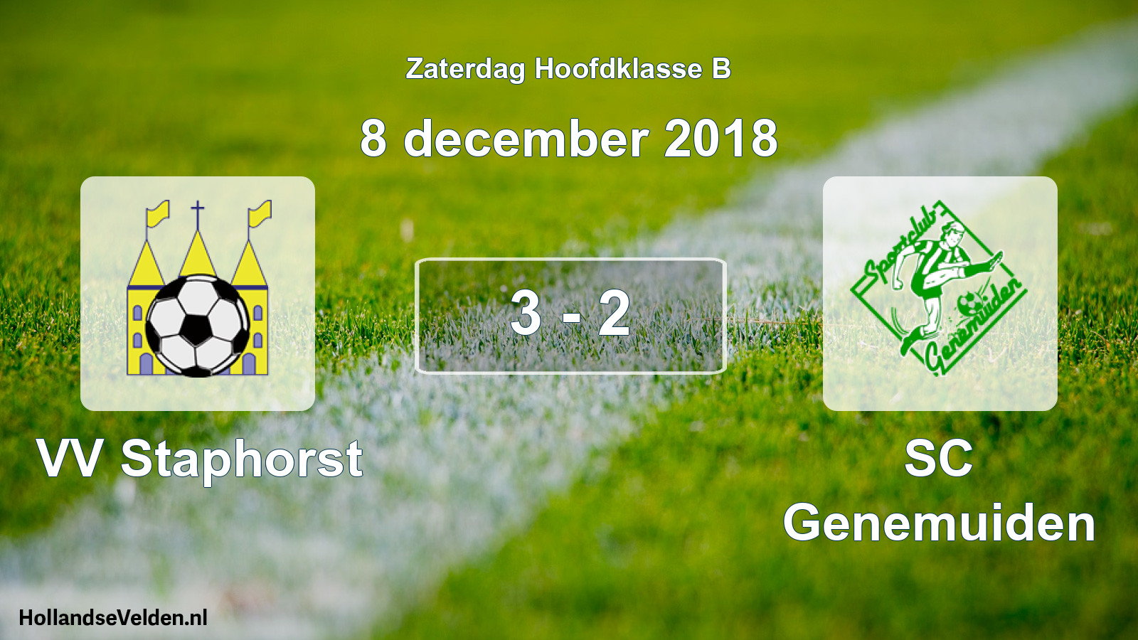 Gespeelde wedstrijd: VV Staphorst - SC Genemuiden 3 - 2 (8 december 2018)