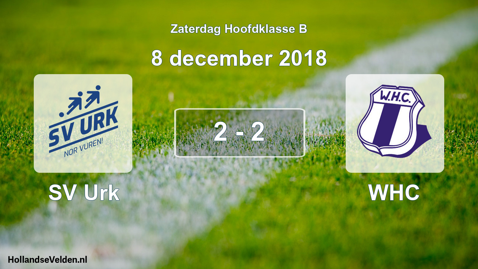 Gespeelde wedstrijd: SV Urk - WHC 2 - 2 (8 december 2018)