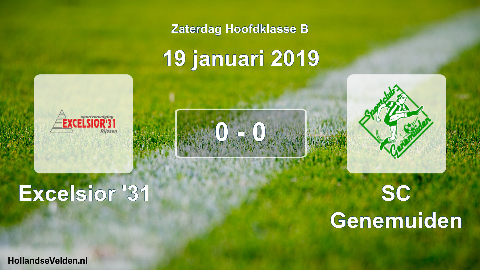 Gespeelde wedstrijd: Excelsior '31 - SC Genemuiden 0 - 0 (19 januari 2019)