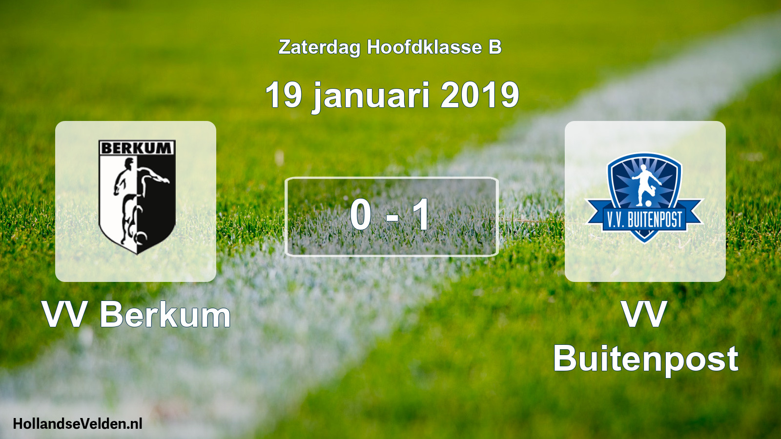 Gespeelde wedstrijd: VV Berkum - VV Buitenpost 0 - 1 (19 januari 2019)