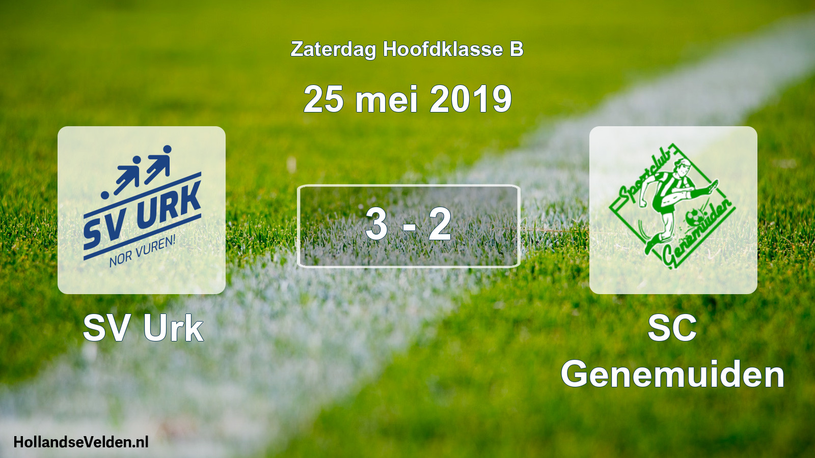 Gespeelde wedstrijd: SV Urk - SC Genemuiden 3 - 2 (25 mei 2019)