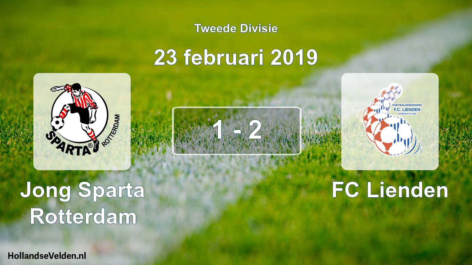 Gespeelde wedstrijd: Jong Sparta Rotterdam - FC Lienden 1 - 2 (23 februari 2019)