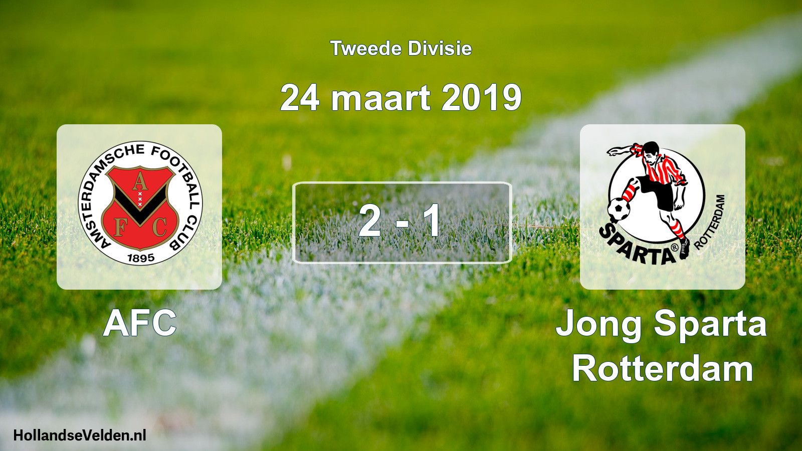 Gespeelde wedstrijd: AFC - Jong Sparta Rotterdam 2 - 1 (24 maart 2019)