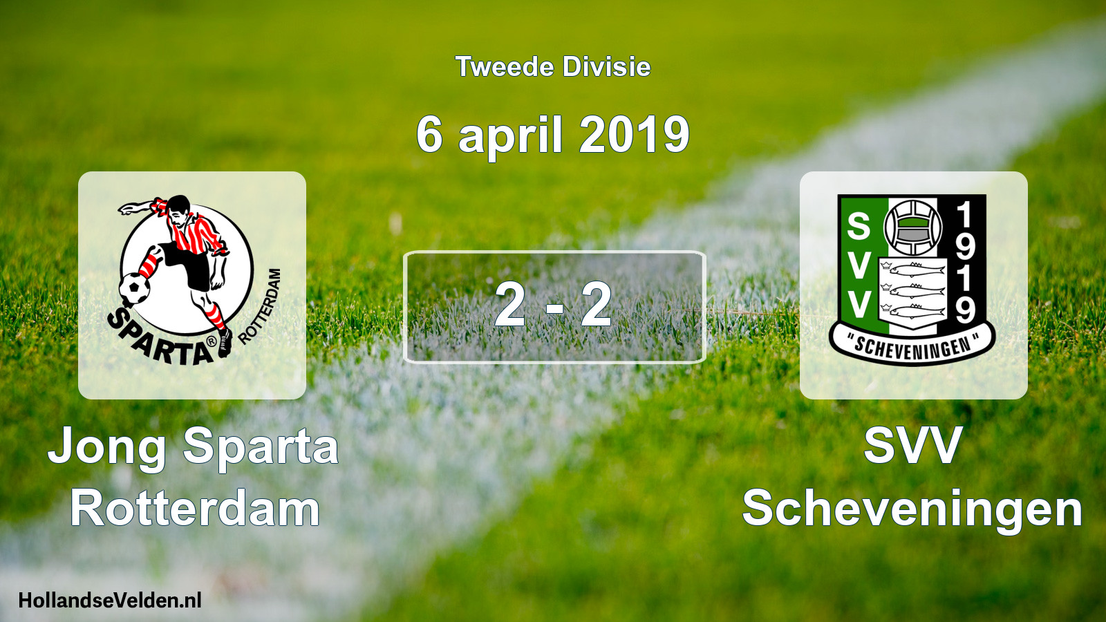 Gespeelde wedstrijd: Jong Sparta Rotterdam - SVV Scheveningen 2 - 2 (6 april 2019)