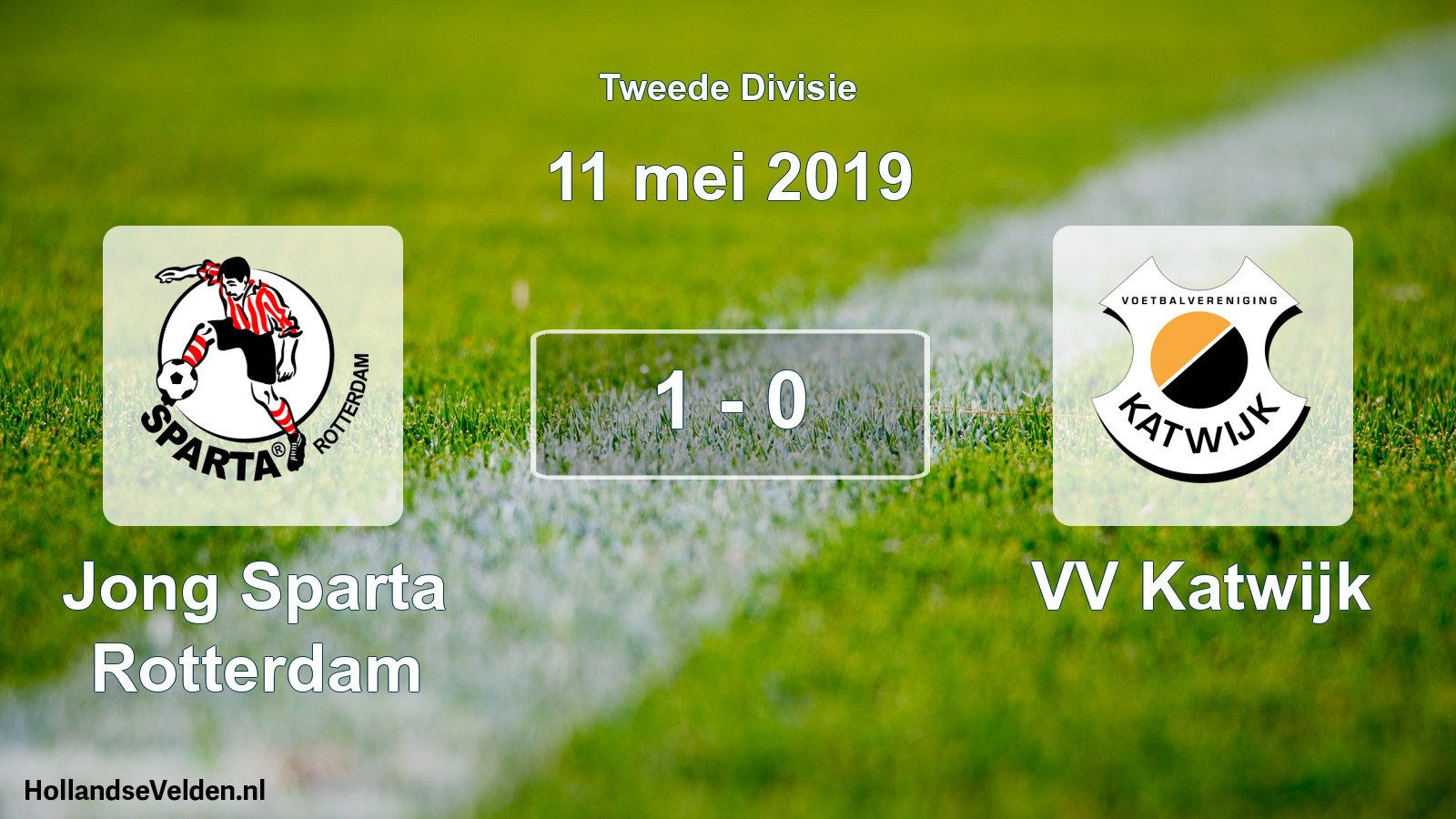 Gespeelde wedstrijd: Jong Sparta Rotterdam - VV Katwijk 1 - 0 (11 mei 2019)