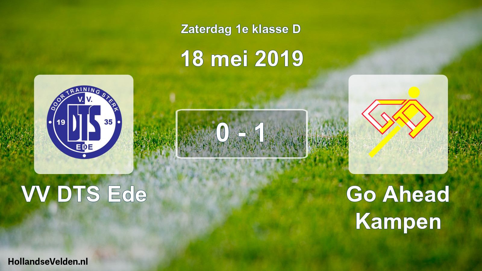 Gespeelde wedstrijd: VV DTS Ede - Go Ahead Kampen 0 - 1 (18 mei 2019)