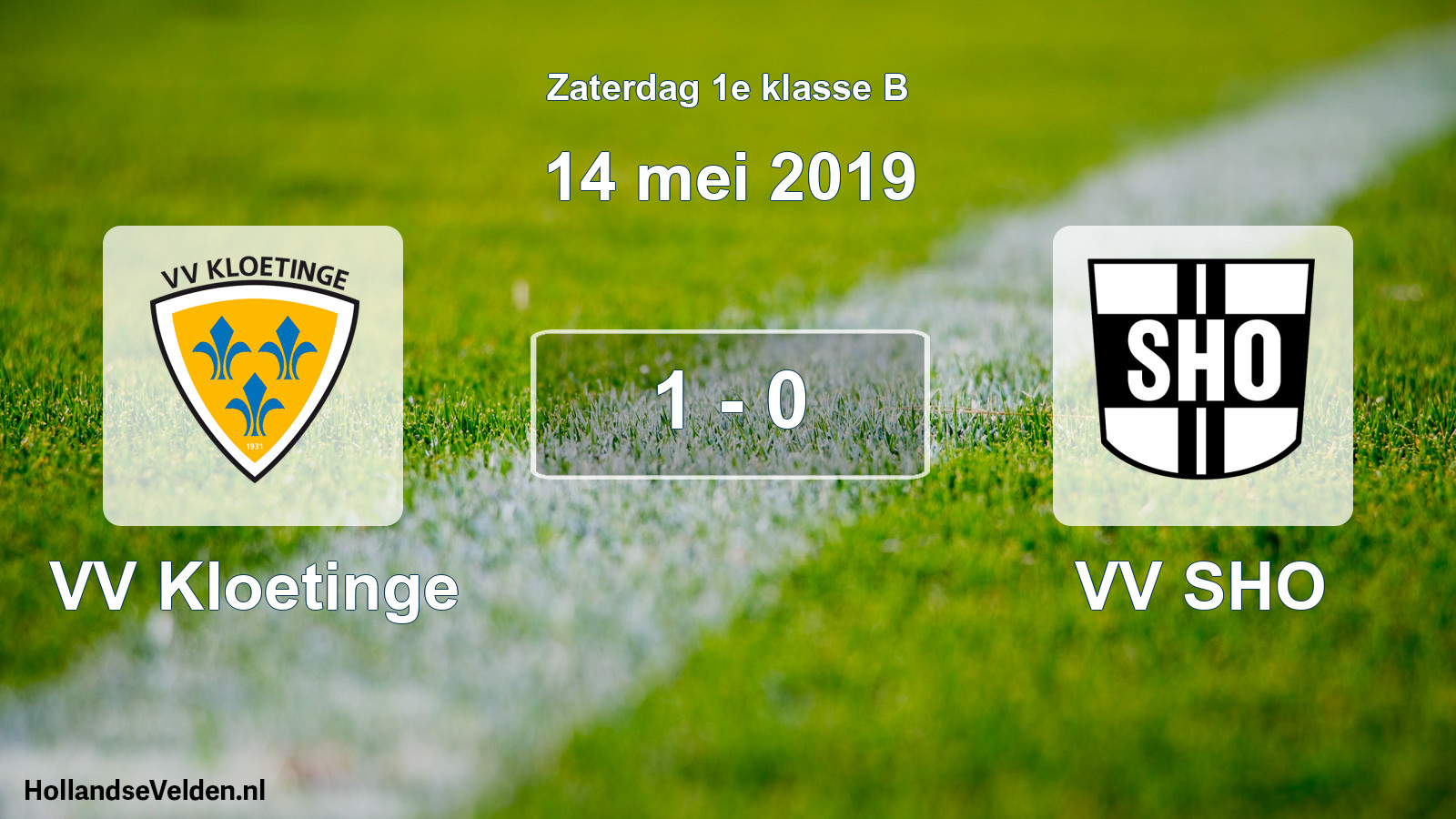 Gespeelde wedstrijd: VV Kloetinge - VV SHO 1 - 0 (14 mei 2019)