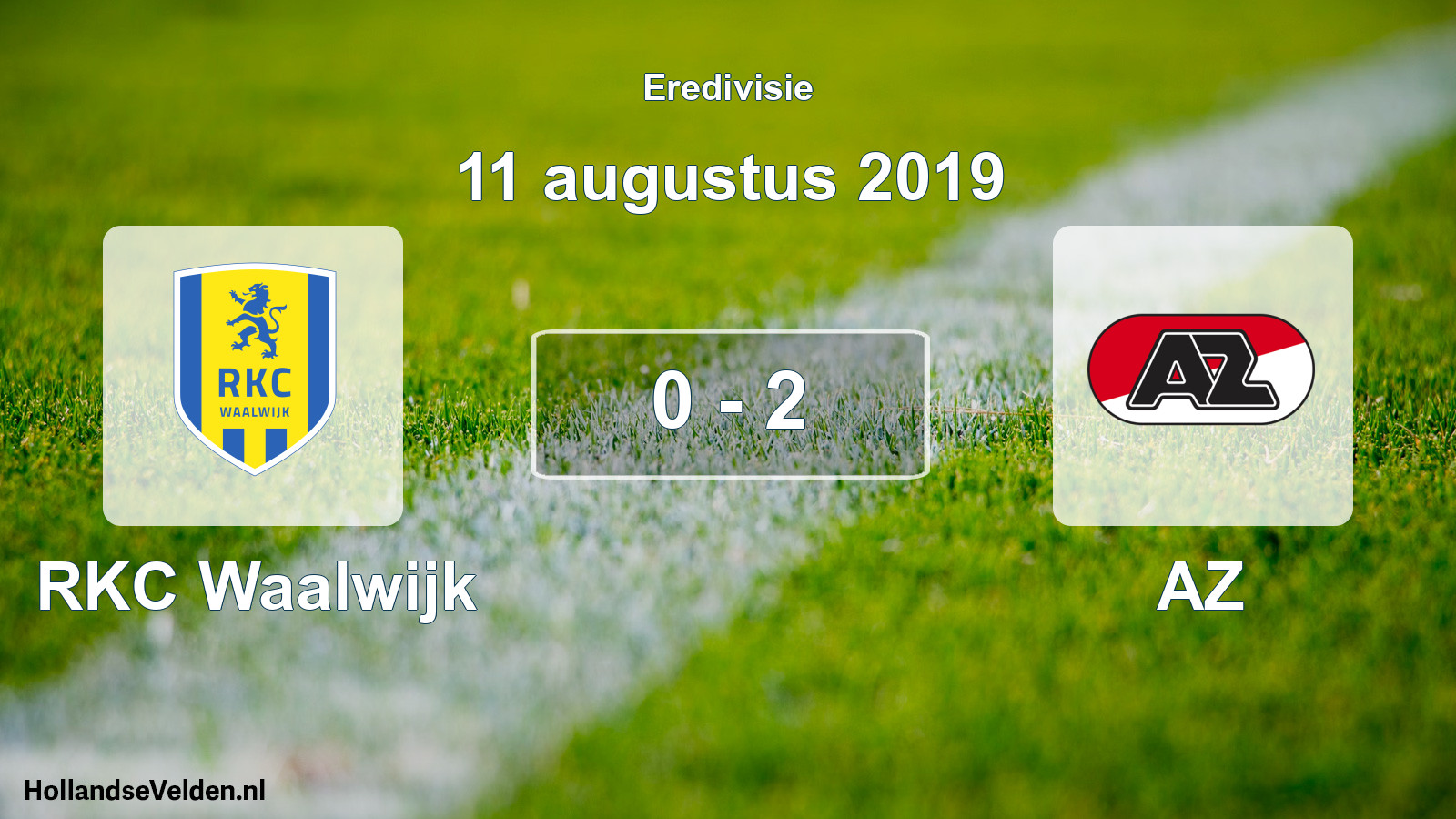 Gespeelde wedstrijd: RKC Waalwijk - AZ 0 - 2 (11 augustus 2019)