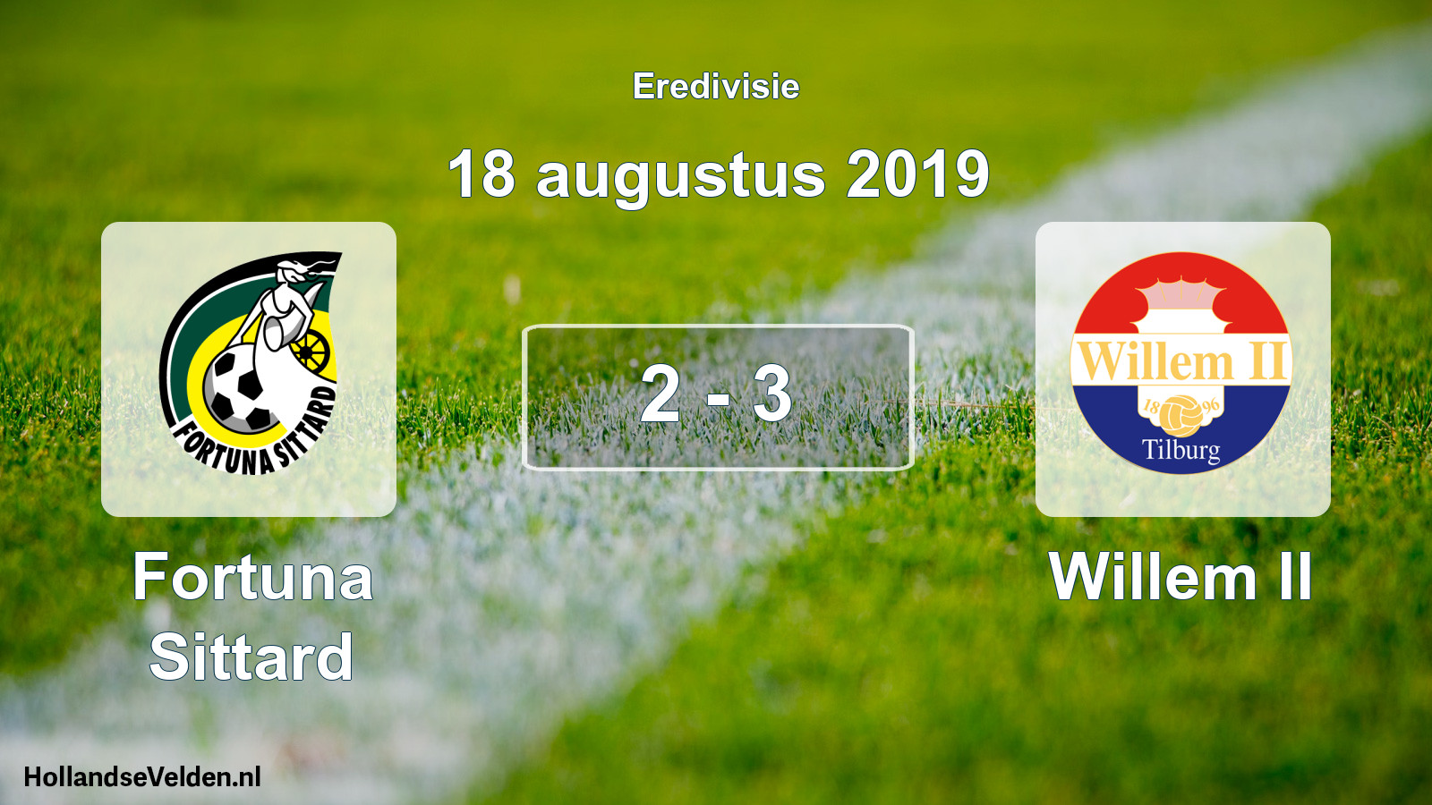Gespeelde wedstrijd: Fortuna Sittard - Willem II 2 - 3 (18 augustus 2019)