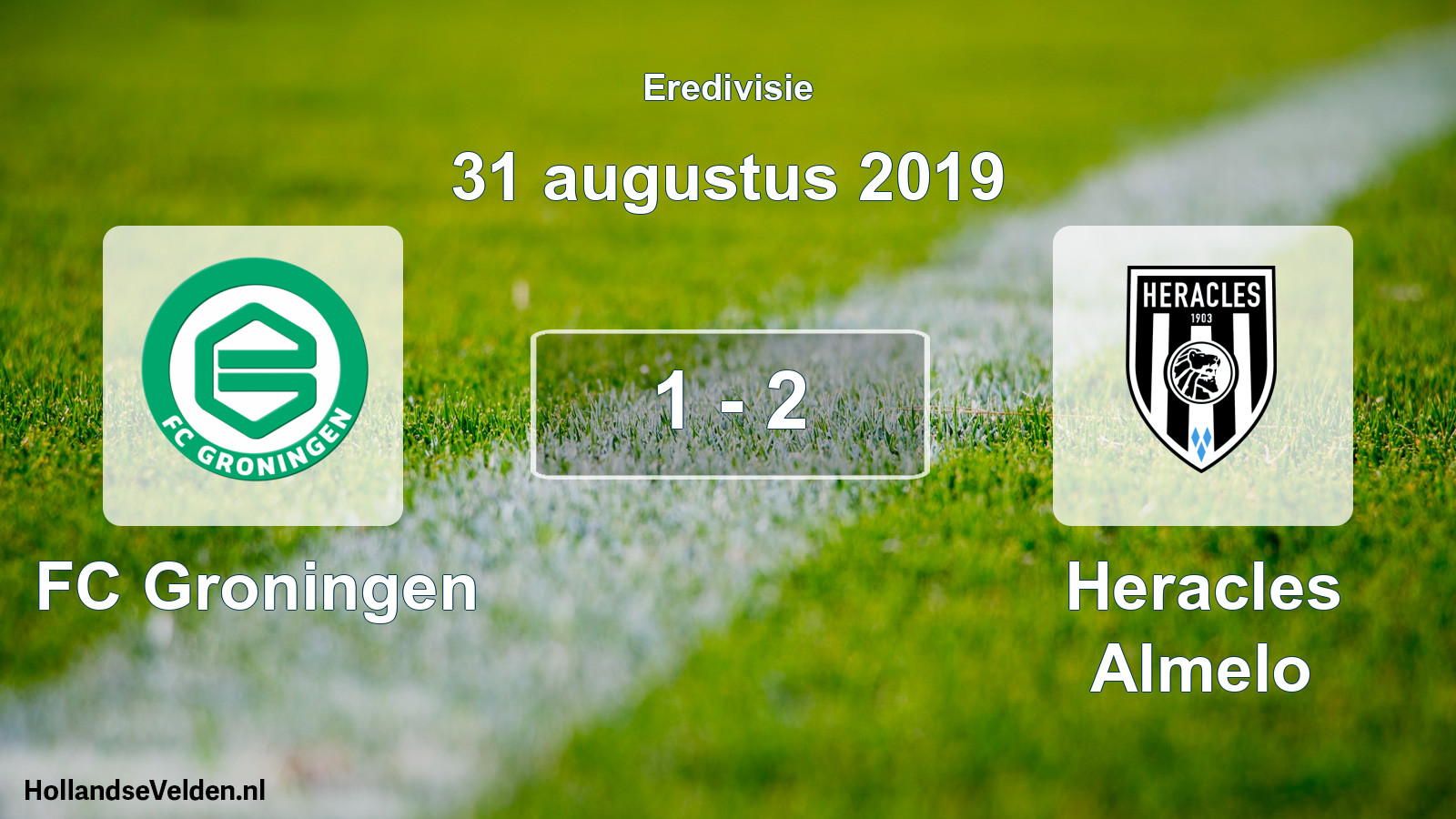 Gespeelde wedstrijd: FC Groningen - Heracles Almelo 1 - 2 (31 augustus 2019)
