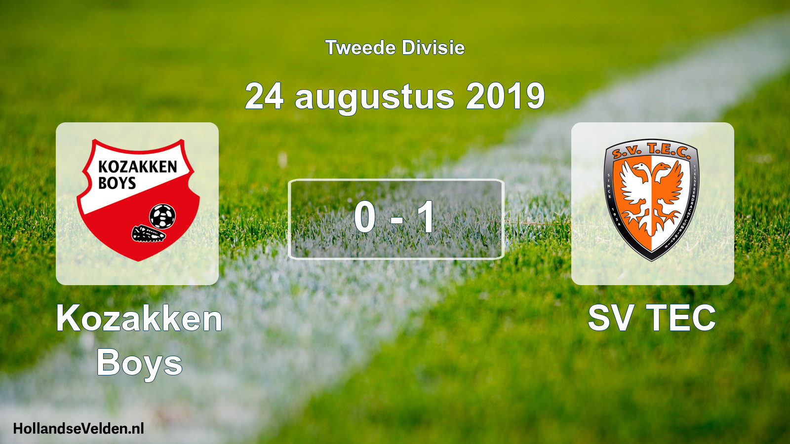 Gespeelde wedstrijd: Kozakken Boys - SV TEC 0 - 1 (24 augustus 2019)