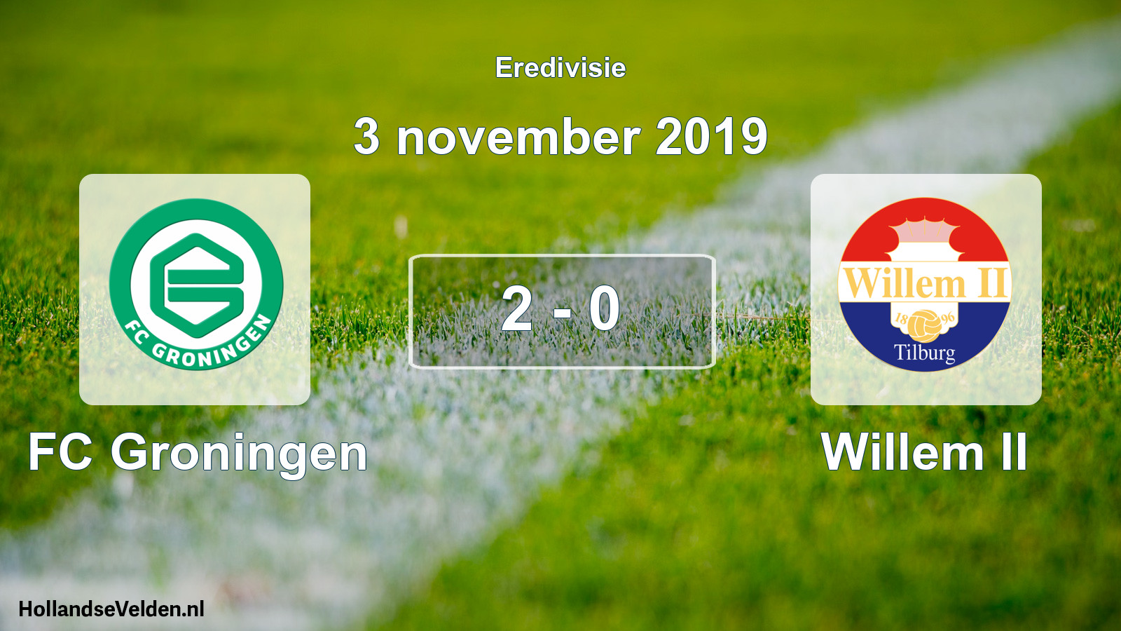 Gespeelde wedstrijd: FC Groningen - Willem II 2 - 0 (3 november 2019)