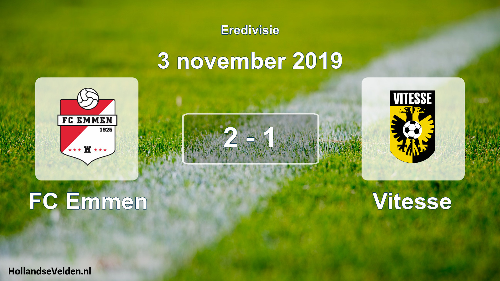 Gespeelde wedstrijd: FC Emmen - Vitesse 2 - 1 (3 november 2019)