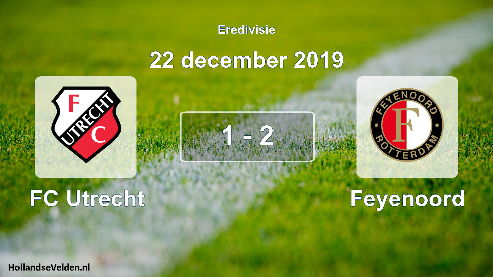 Gespeelde wedstrijd: FC Utrecht - Feyenoord 1 - 2 (22 december 2019)