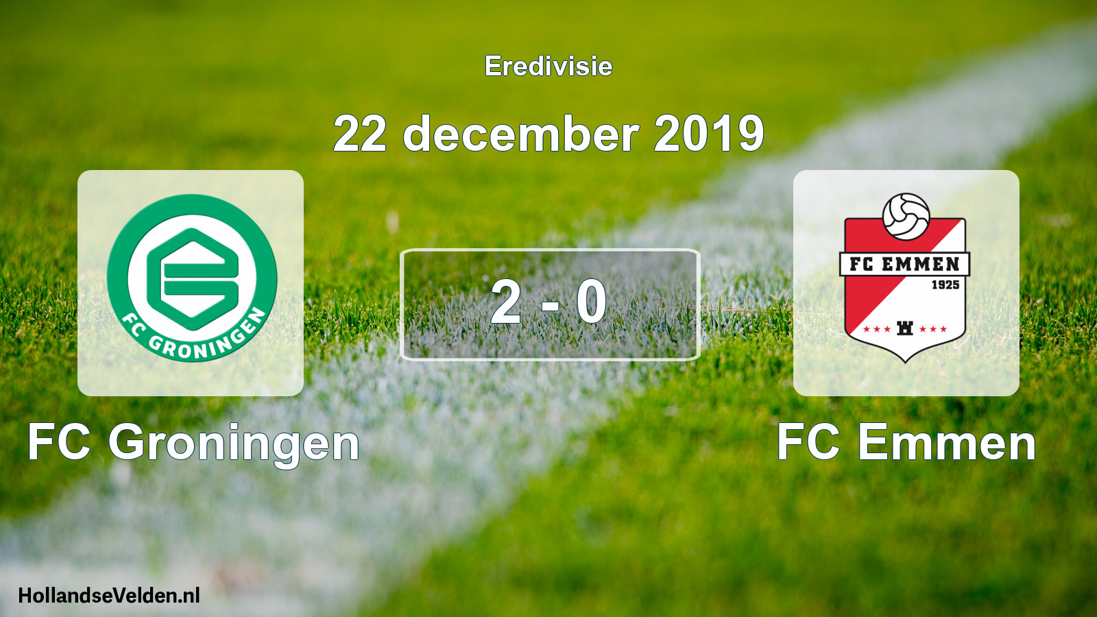 Gespeelde wedstrijd: FC Groningen - FC Emmen 2 - 0 (22 december 2019)