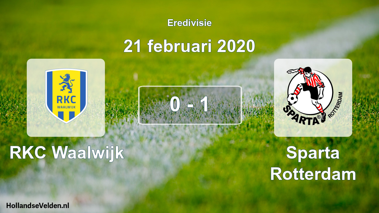 Gespeelde wedstrijd: RKC Waalwijk - Sparta Rotterdam 0 - 1 (21 februari 2020)