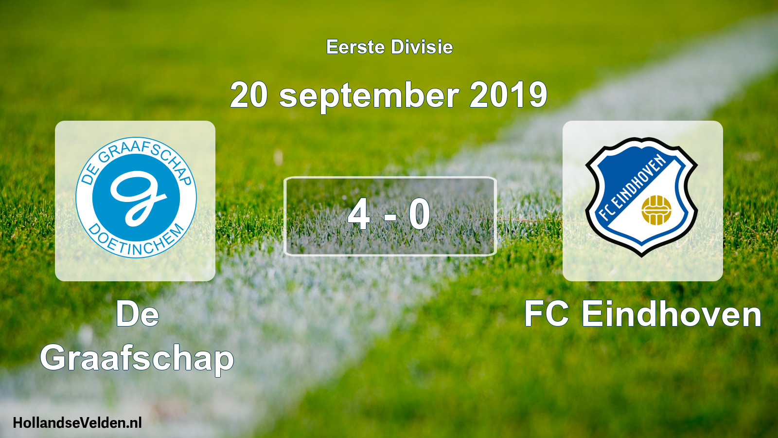 Gespeelde wedstrijd: De Graafschap - FC Eindhoven 4 - 0 (20 september 2019)