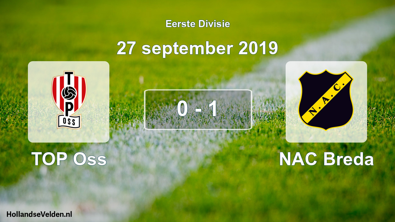 Gespeelde wedstrijd: TOP Oss - NAC Breda 0 - 1 (27 september 2019)