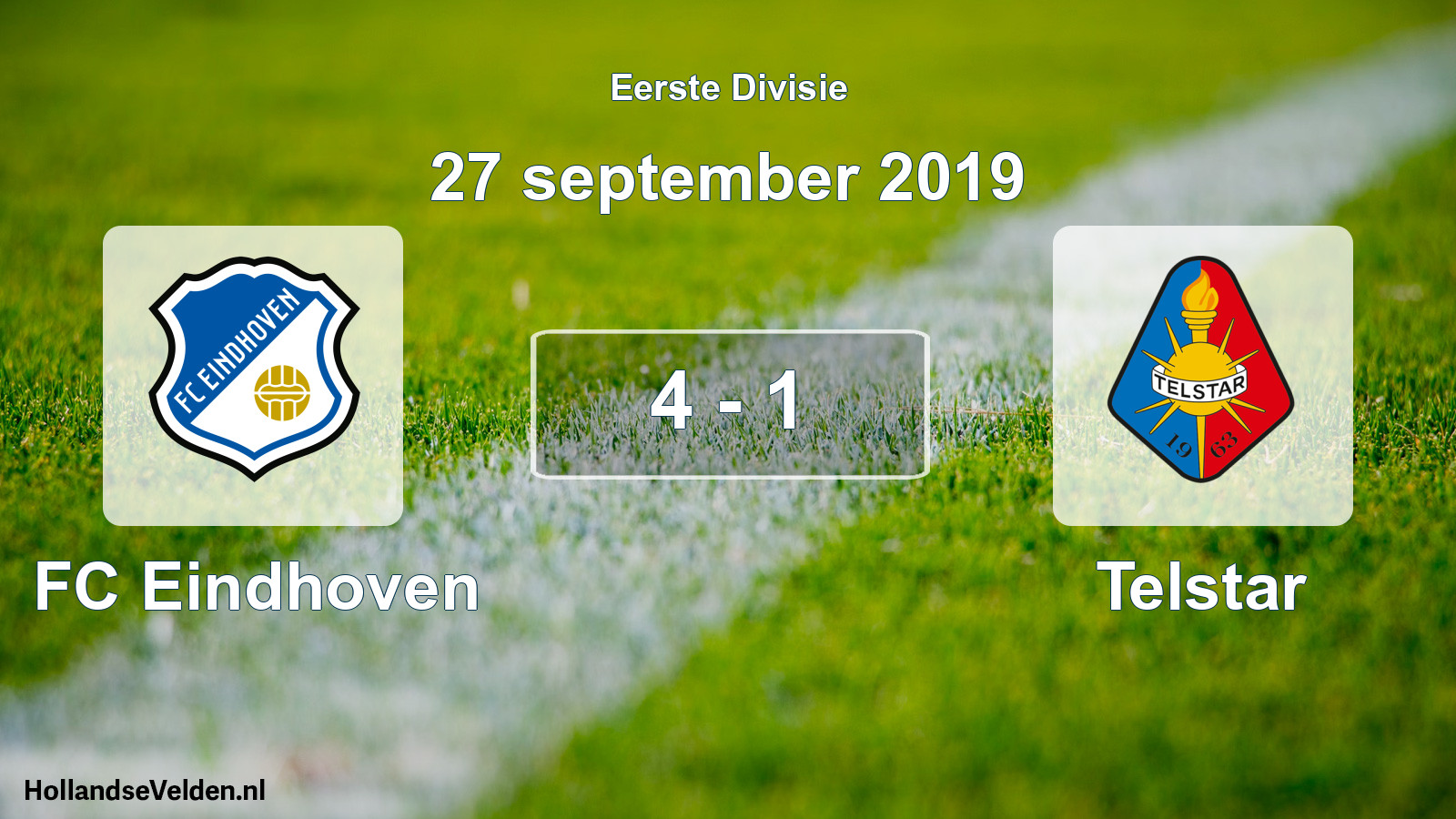Gespeelde wedstrijd: FC Eindhoven - Telstar 4 - 1 (27 september 2019)