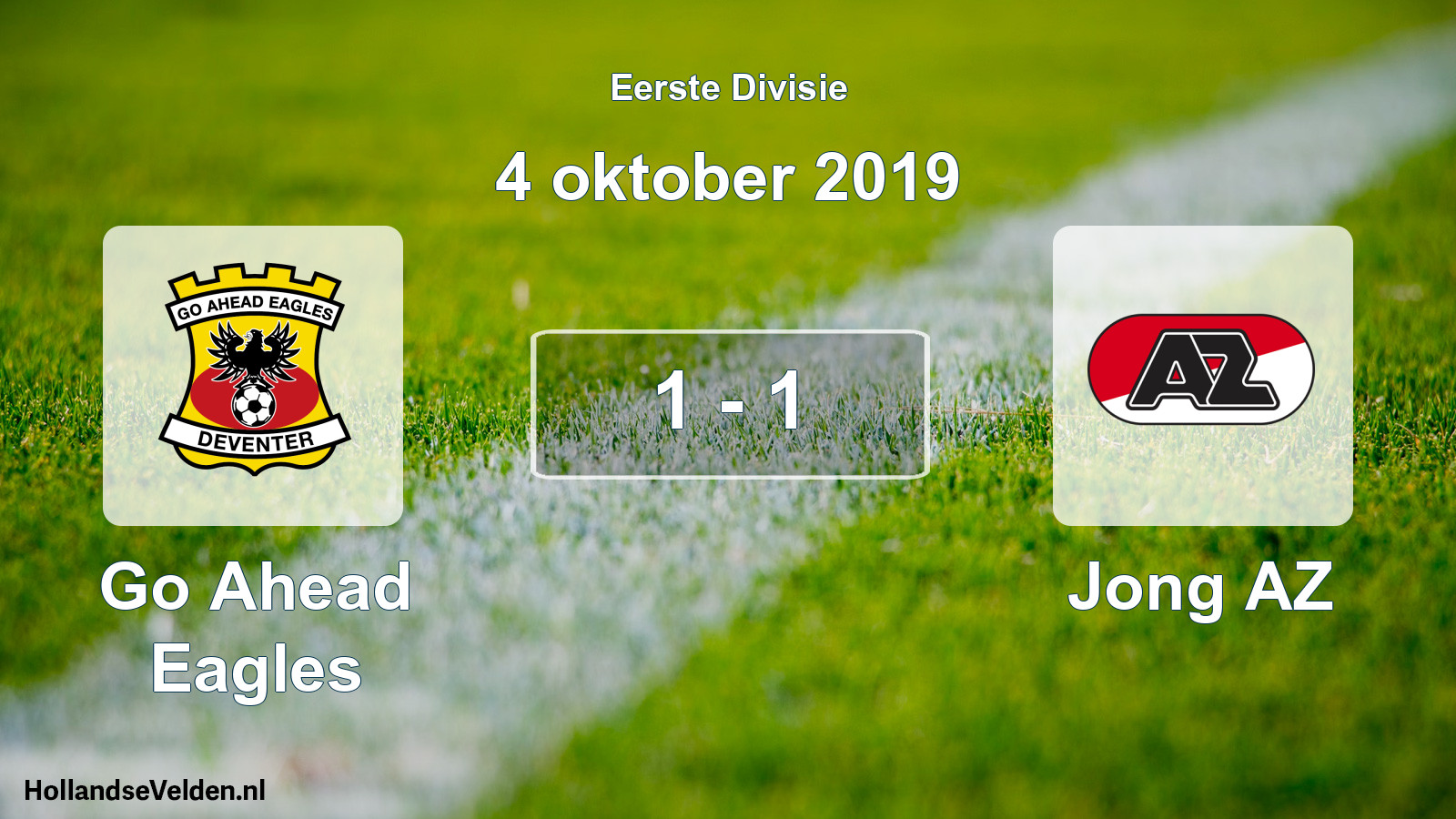 Gespeelde wedstrijd: Go Ahead Eagles - Jong AZ 1 - 1 (4 oktober 2019)