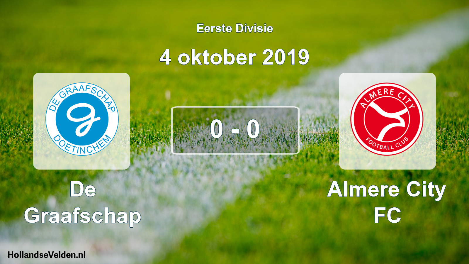 Gespeelde wedstrijd: De Graafschap - Almere City FC 0 - 0 (4 oktober 2019)