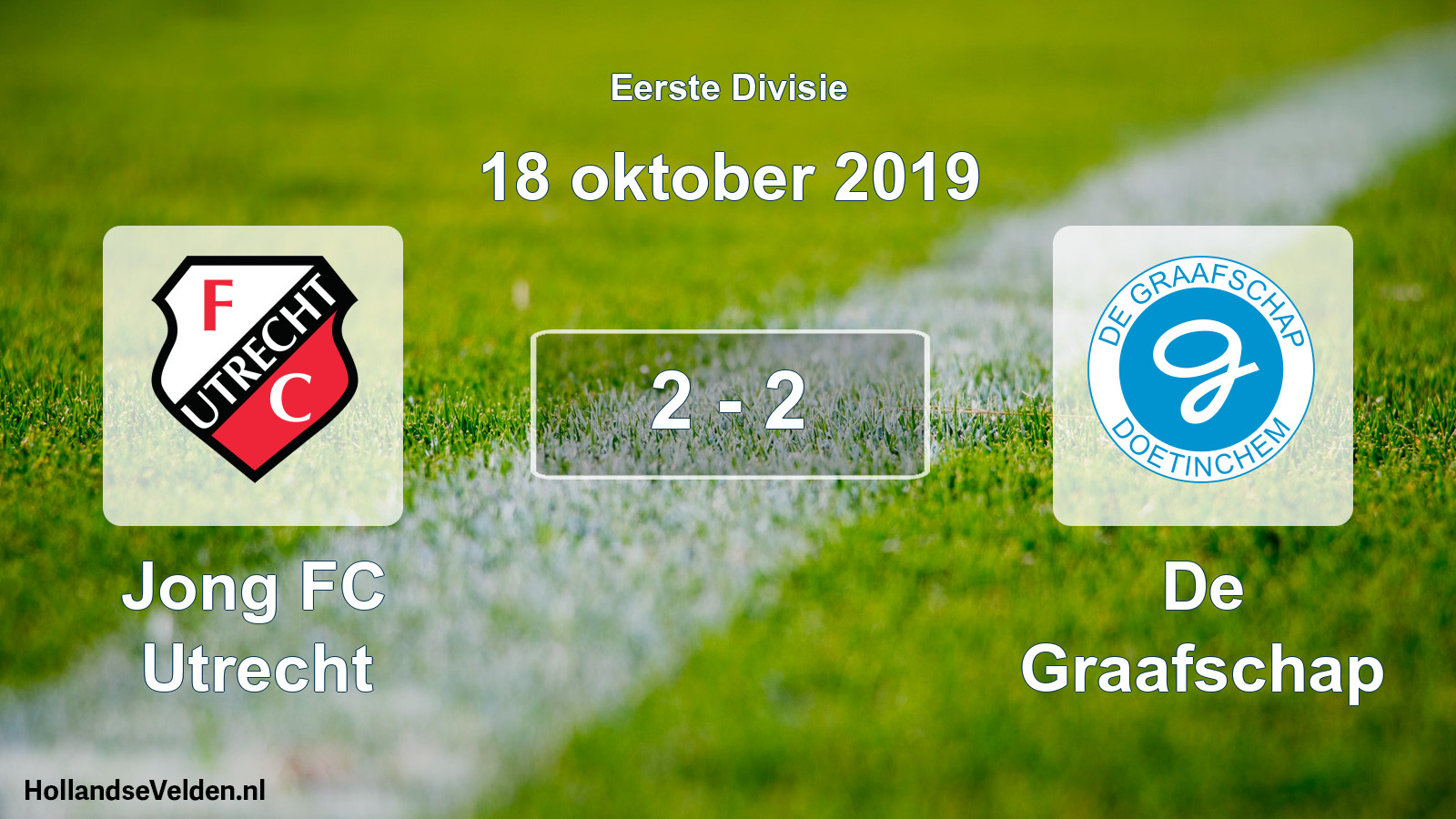 Gespeelde wedstrijd: Jong FC Utrecht - De Graafschap 2 - 2 (18 oktober 2019)