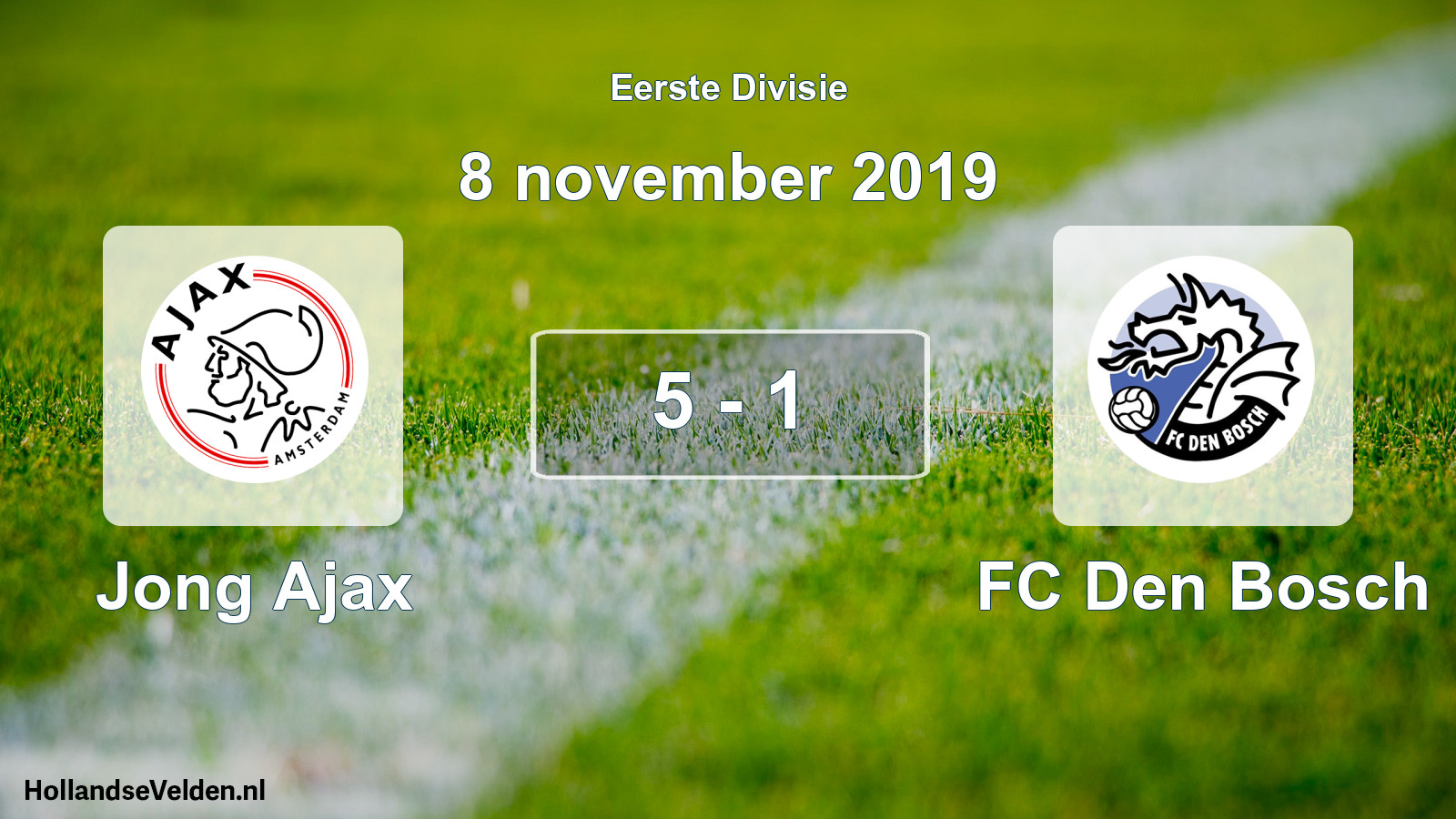 Gespeelde wedstrijd: Jong Ajax - FC Den Bosch 5 - 1 (8 november 2019)