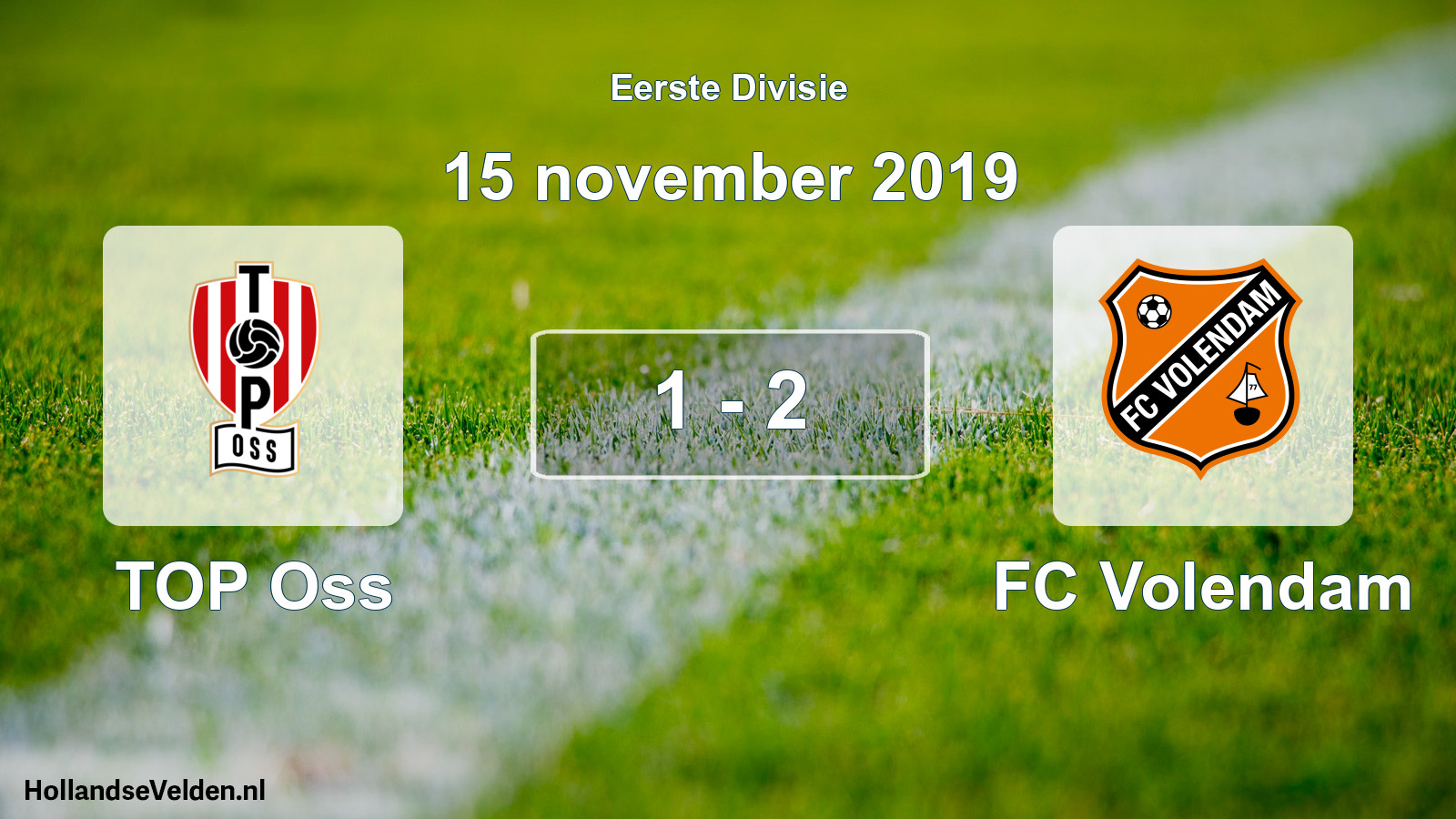 Gespeelde wedstrijd: TOP Oss - FC Volendam 1 - 2 (15 november 2019)