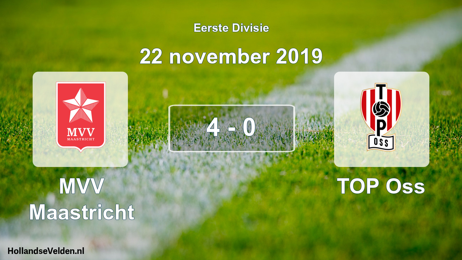 Gespeelde wedstrijd: MVV Maastricht - TOP Oss 4 - 0 (22 november 2019)