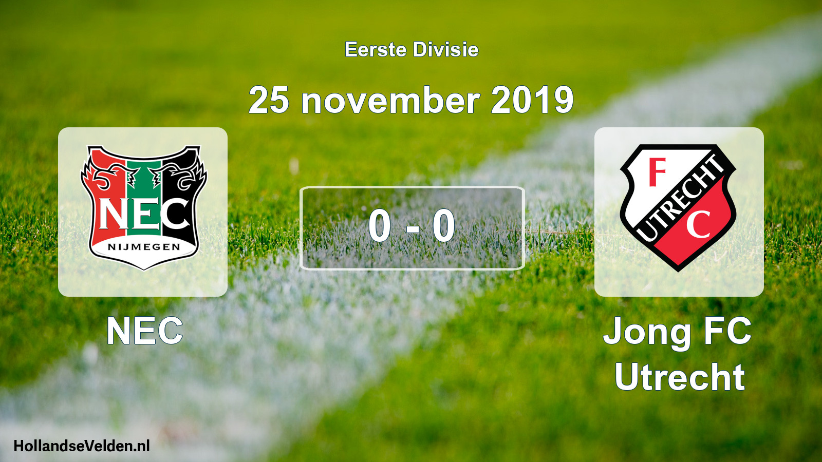 Gespeelde wedstrijd: NEC - Jong FC Utrecht 0 - 0 (25 november 2019)