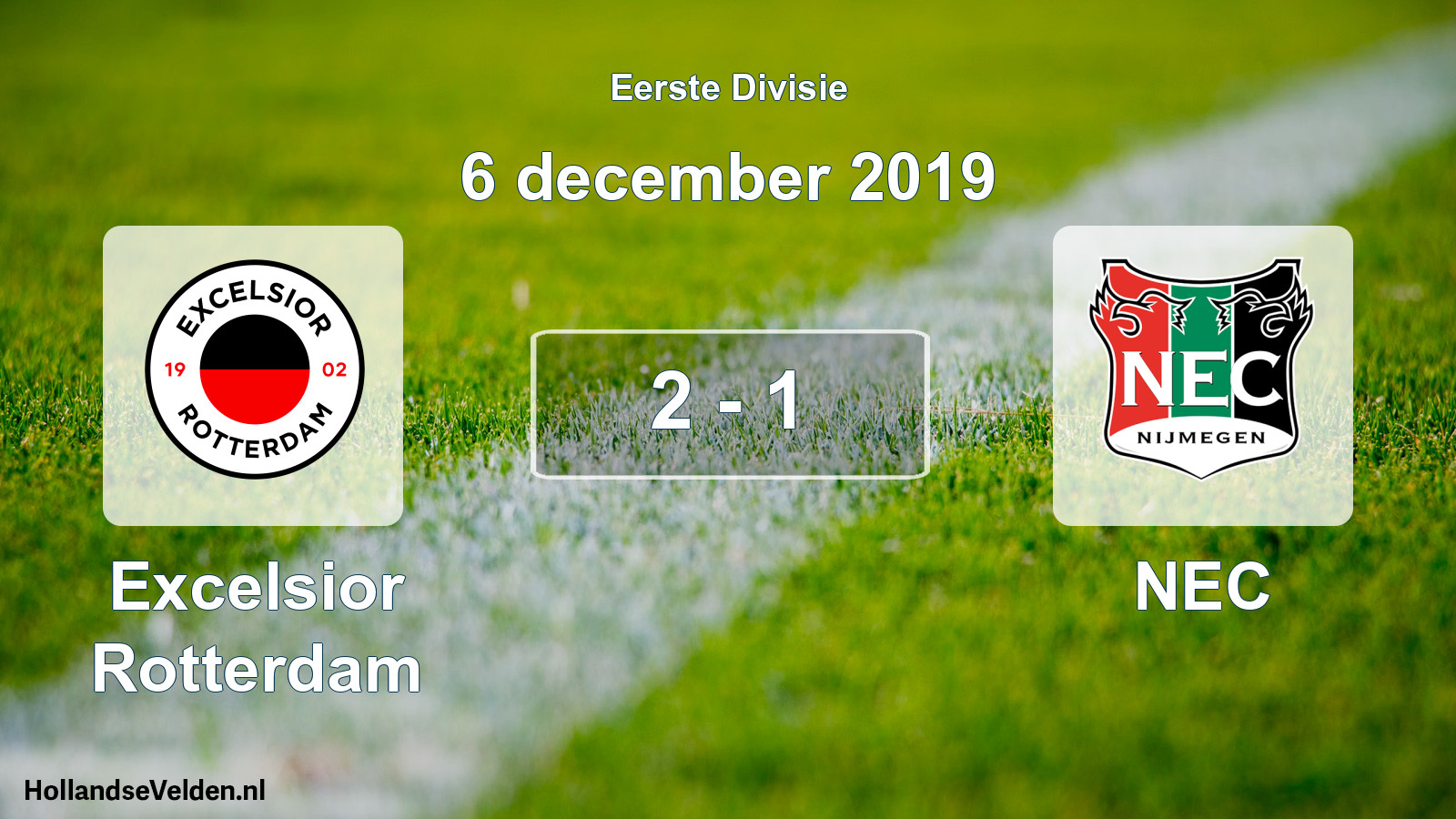 Gespeelde wedstrijd: Excelsior Rotterdam - NEC 2 - 1 (6 december 2019)